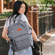 Load image into Gallery viewer, KeaBabies - Original Diaper Bag Backpack, Baby Bags with Changing Pad: Classic Gray