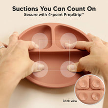 Load image into Gallery viewer, KeaBabies - 3-Pack Prep Suction Plates for Baby, BPA-Free Silicone Plate: Roseate