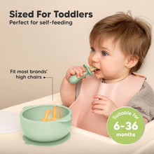 Load image into Gallery viewer, KeaBabies - 2-Pack Prep Suction Bowls with Lids, BPA-Free Baby Bowls: Mellow