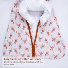 Load image into Gallery viewer, LollyBanks - Organic Cotton Sleep Sack 0.5 TOG Oh Deer: S (0-6 months)