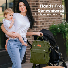 Load image into Gallery viewer, KeaBabies - Original Diaper Bag Backpack, Baby Bags with Changing Pad: Dark Olive