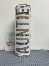 Load image into Gallery viewer, Auntie Rainbow Cheetah Print- 20oz Stainless Steel Tumbler: 20oz
