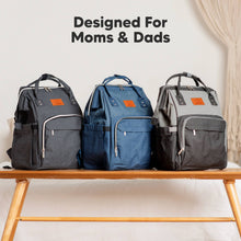 Load image into Gallery viewer, KeaBabies - Original Diaper Bag Backpack, Baby Bags with Changing Pad: Marine Blue