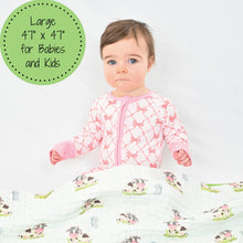 Load image into Gallery viewer, Moo Moo Here Farm Theme Baby Toddler Muslin Quilt