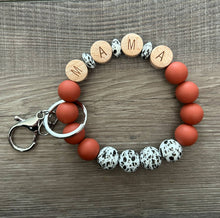 Load image into Gallery viewer, Spotted Western Mama Keychain Wristlet: Brown