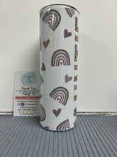 Load image into Gallery viewer, Auntie Rainbow Cheetah Print- 20oz Stainless Steel Tumbler: 20oz
