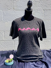 Load image into Gallery viewer, Cheetah Print Puffy Vinyl Mama Shirt Size LARGE