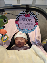 Load image into Gallery viewer, Zig Zag No Touching Car Seat and Stroller Tag