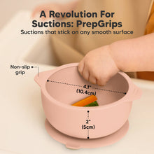 Load image into Gallery viewer, KeaBabies - 2-Pack Prep Suction Bowls with Lids, BPA-Free Baby Bowls: Mellow