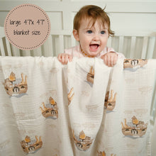 Load image into Gallery viewer, Noah's Ark Baby Swaddle Blanket