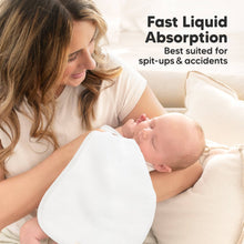 Load image into Gallery viewer, KeaBabies - KeaBabies 5-Pack Urban Burp Cloths: Soft White