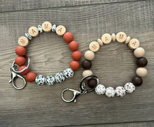 Load image into Gallery viewer, Spotted Western Mama Keychain Wristlet: Brown