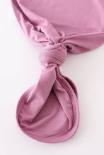 Load image into Gallery viewer, Lilac bamboo ruffle 2pc baby gown