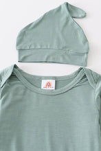 Load image into Gallery viewer, Teal bamboo baby 2pc gown