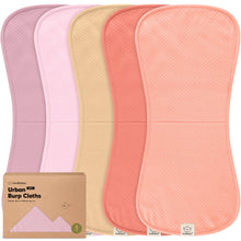 Load image into Gallery viewer, KeaBabies - 5-Pack Quin Baby Burp Cloths, Soft Burping Cloths for Babies: Muted Pastel