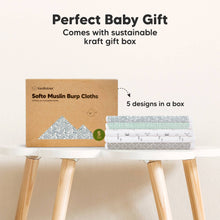 Load image into Gallery viewer, KeaBabies - KeaBabies 5-Pack Softe Burp Cloths: Nordic