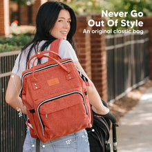 Load image into Gallery viewer, KeaBabies - Original Diaper Bag Backpack, Baby Bags with Changing Pad: Rustic Red