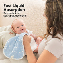 Load image into Gallery viewer, KeaBabies - KeaBabies 5-Pack Urban Burp Cloths: Constellation