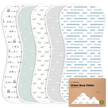 Load image into Gallery viewer, KeaBabies - KeaBabies 5-Pack Urban Burp Cloths: Vessels