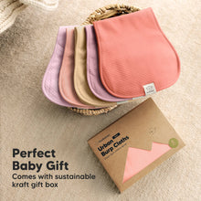 Load image into Gallery viewer, KeaBabies - 5-Pack Quin Baby Burp Cloths, Soft Burping Cloths for Babies: Muted Pastel