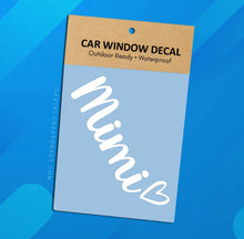 Load image into Gallery viewer, Mimi White Vinyl Car Window Sticker Decal