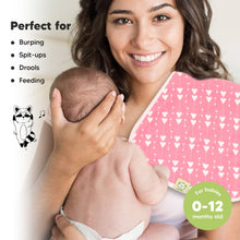 Load image into Gallery viewer, KeaBabies - KeaBabies 5-Pack Urban Burp Cloths: Pink Dreams