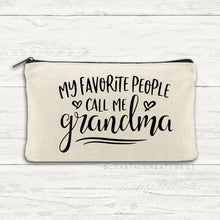Load image into Gallery viewer, My Favorite People Call Me Grandma Canvas Storage Bag