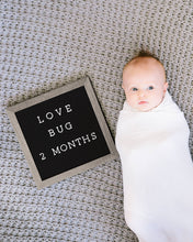 Load image into Gallery viewer, Rustic Wooden Letterboard Set with 188 Letters & Numbers: Light Gray