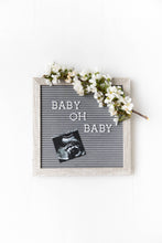Load image into Gallery viewer, Rustic Wooden Letterboard Set with 188 Letters & Numbers: Light Gray