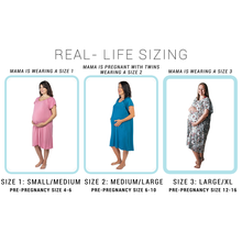 Load image into Gallery viewer, Groovy Maternity Mommy Labor and Delivery/ Nursing Gown