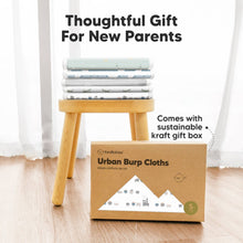 Load image into Gallery viewer, KeaBabies - KeaBabies 5-Pack Urban Burp Cloths: Vessels