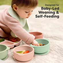 Load image into Gallery viewer, KeaBabies - 2-Pack Prep Suction Bowls with Lids, BPA-Free Baby Bowls: Mellow