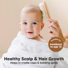 Load image into Gallery viewer, KeaBabies - KeaBabies Baby Hair Brush and Comb Set for Infant, Newborn: Walnut / Regular