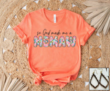Load image into Gallery viewer, Made Me A Memaw Graphic T-Shirt