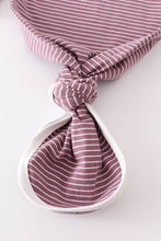 Load image into Gallery viewer, Purple stripe ruffle baby 2pc gown