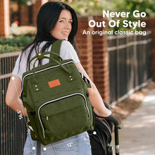 Load image into Gallery viewer, KeaBabies - Original Diaper Bag Backpack, Baby Bags with Changing Pad: Dark Olive