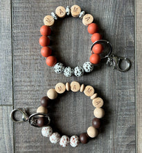 Load image into Gallery viewer, Spotted Western Mama Keychain Wristlet: Brown