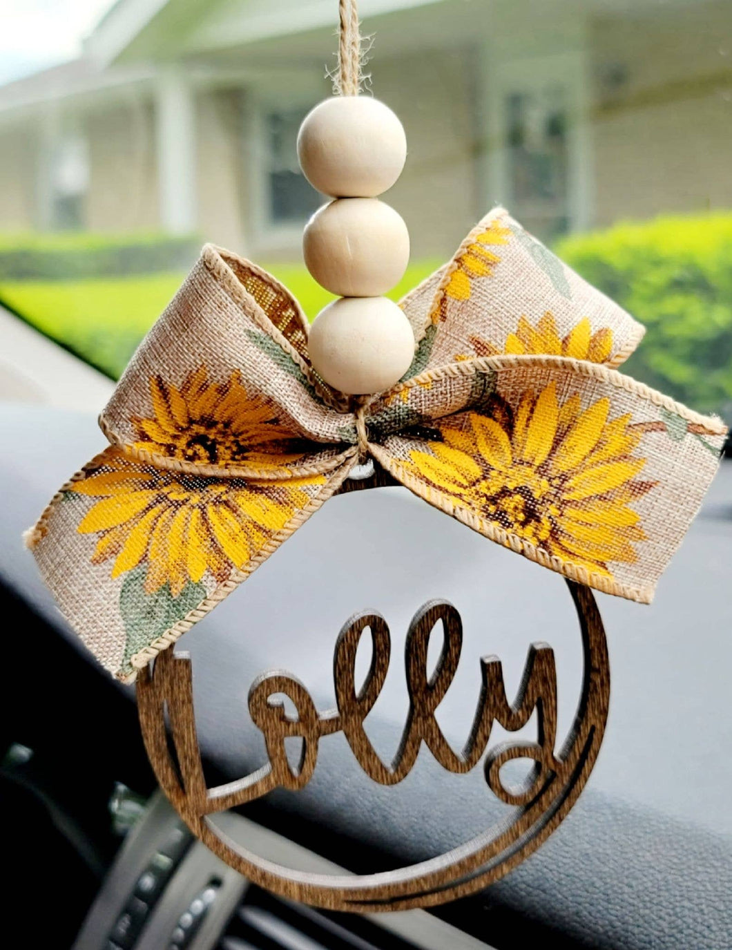 Lolly Car Charm Ornament: COW PRINT