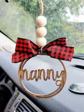 Load image into Gallery viewer, Nanny Car Charm Ornament: ORANGE SUNFLOWER PRINT