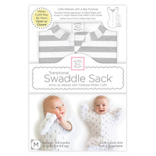 Load image into Gallery viewer, Swaddle Sack, Heathered Stripes: Small 0-3 Mo
