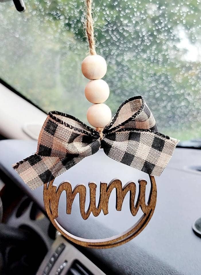 Mimi Car Charm Ornament: TAN SUNFLOWER