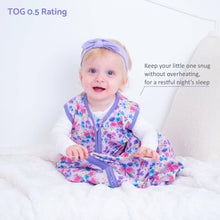 Load image into Gallery viewer, LollyBanks - Organic Cotton Sleep Sack 0.5 TOG Field of Dreams: S (0-6 months)
