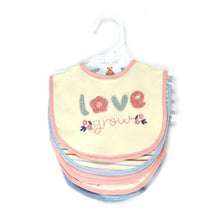 Load image into Gallery viewer, 5 Pack Embroidered Baby Bibs
