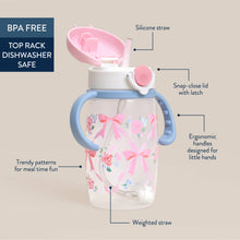 Load image into Gallery viewer, Itzy Ritzy - *NEW OPTIONS* Itzy Sips™ - Straw Cup With Snap-Close Lid: Ribbons &amp; Roses
