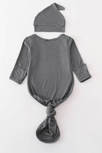 Load image into Gallery viewer, Charcoal bamboo baby 2pc gown
