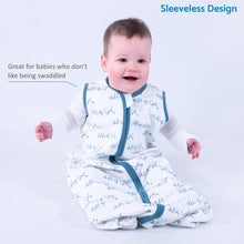Load image into Gallery viewer, LollyBanks - Organic Cotton Sleep Sack 0.5 TOG Blue Child of God: S (0-6 months)
