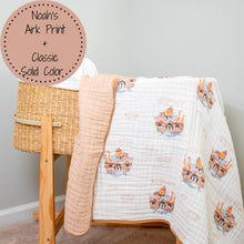 Load image into Gallery viewer, Noah's Ark Muslin Quilt Baby &amp; Kids Blanket
