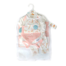 Load image into Gallery viewer, 8 Pcs Hanging Baby Gift Set Bodysuit Leggings Bib Mitten Cap
