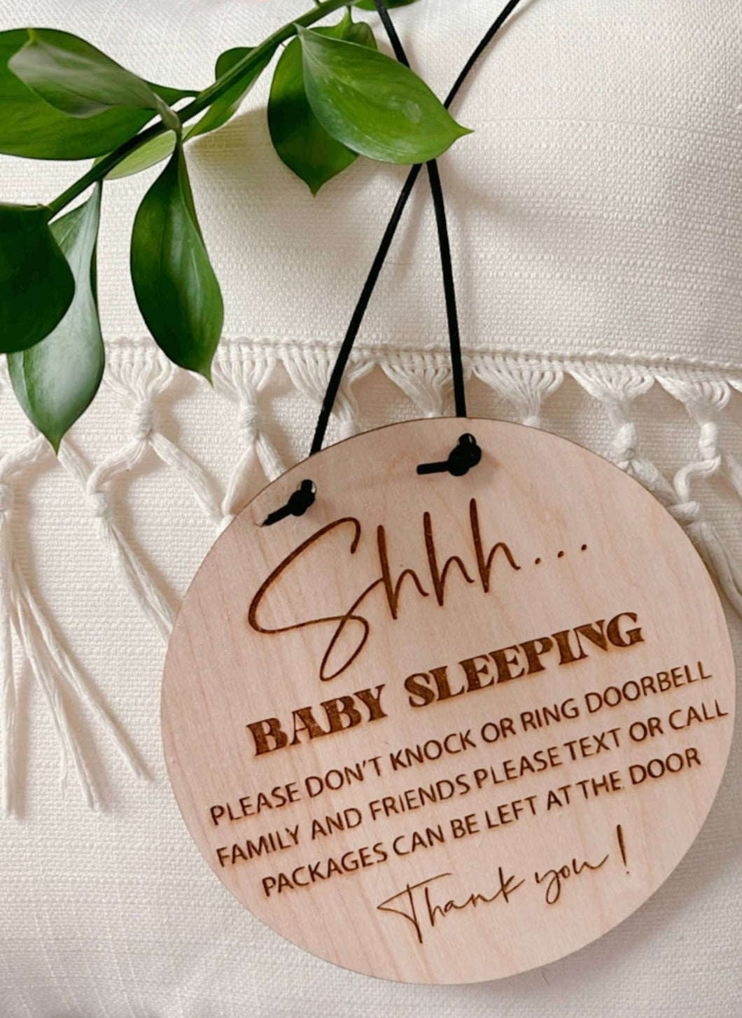 Shh. sleeping baby Sign