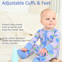 Load image into Gallery viewer, You Had Me At Hydrangea Baby Bamboo Pajamas

